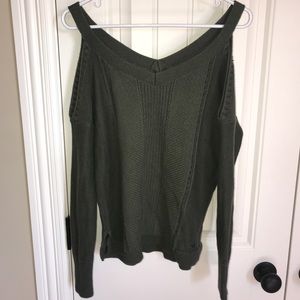 Cold Shoulder Green Hollister Sweater